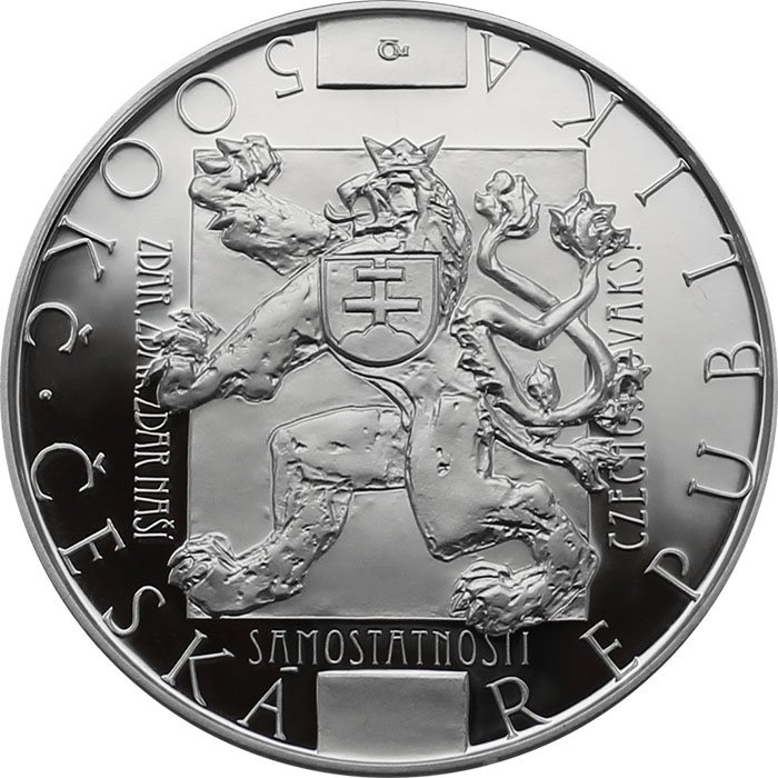 Stříbrná mince 500 Kč Přijetí Washingtonské deklarace 100. výročí 2018 Proof