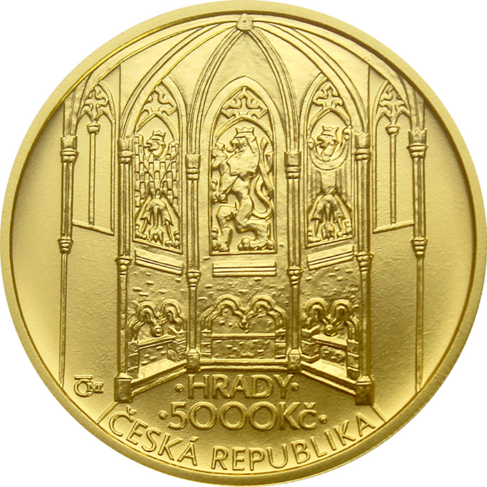 Zlatá mince 5000 Kč Hrad Bezděz 2016 Standard