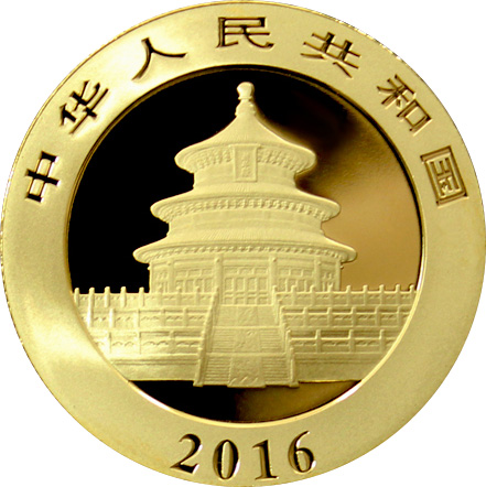 Zlatá investiční mince Panda 30g 2016