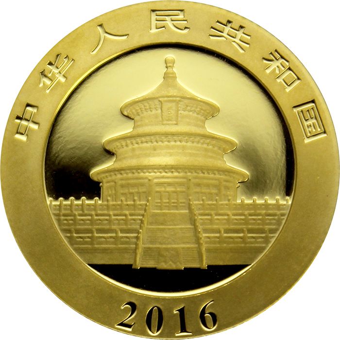 Zlatá investičná minca Panda 8g 2016