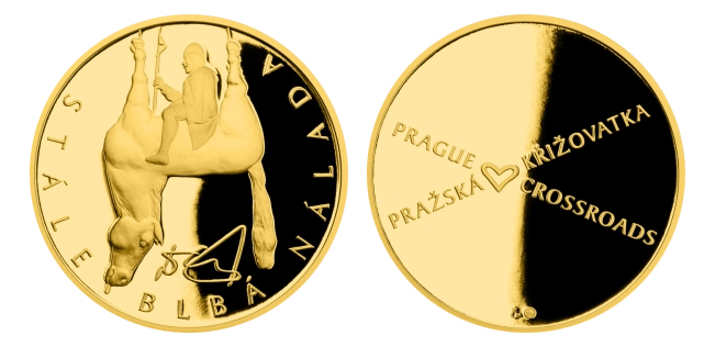 Zlatá uncová medaile David Černý 2016 Proof