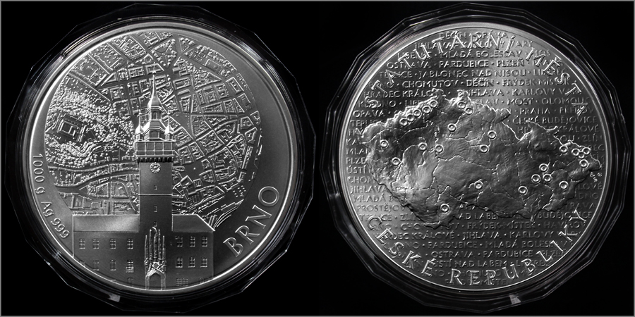 Stříbrná kilová investiční medaile Statutární město Brno 2016 Standard