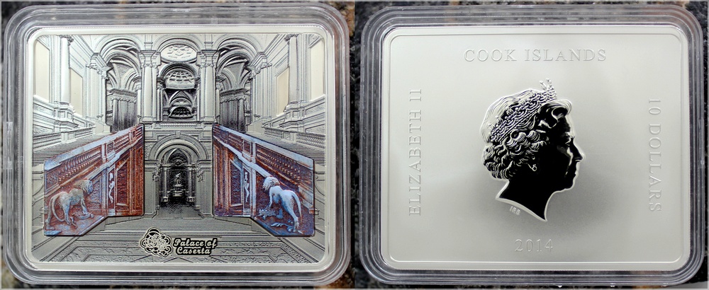 Stříbrná mince Zámek Caserta Grand Interiors 2015 Mramor Antique Standard