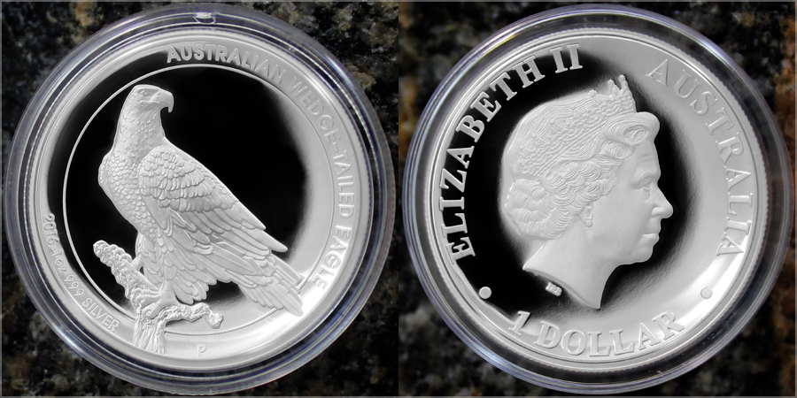 Stříbrná mince Orel klínoocasý 1 Oz High Relief 2016 Proof