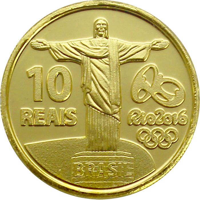 Zadní strana Zlatá mince Rio 2016 "Sprint" 2014  Proof