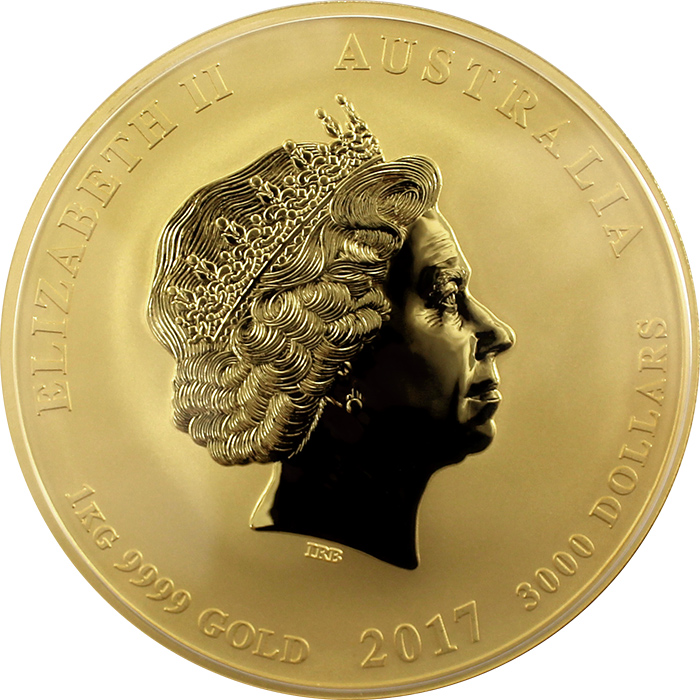 Zlatá investiční mince Year of the Rooster Rok Kohouta Lunární 1 Kg 2017