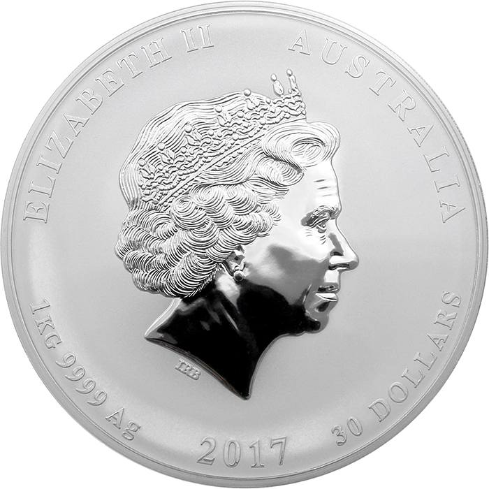 Strieborná investičná minca Year of the Rooster Rok Kohúta Lunárny 1 Kg 2017