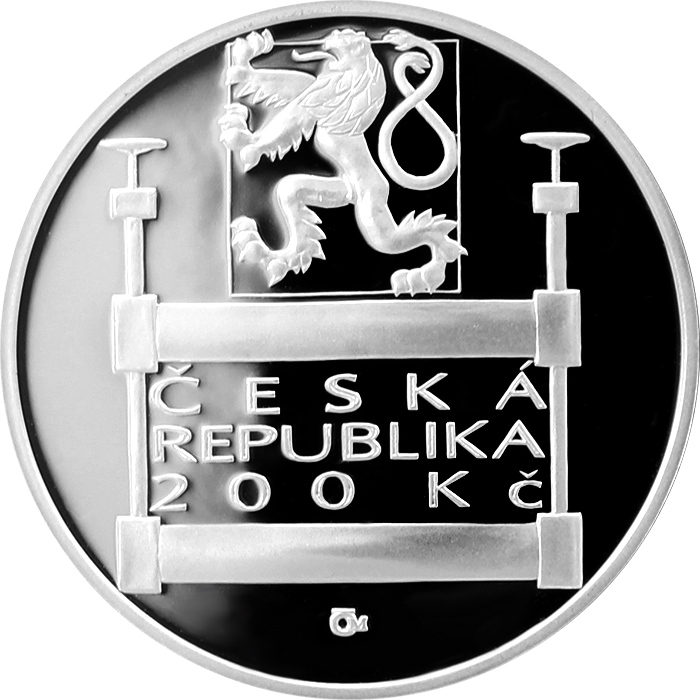 Stříbrná mince 200 Kč Založení Sdružení českých umělců grafiků Hollar 2017 Proof