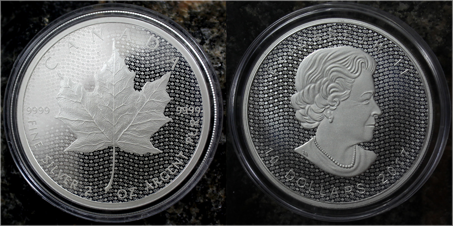 Zadní strana Strieborná minca Iconic Maple Leaf 150. výročie 2017 Proof