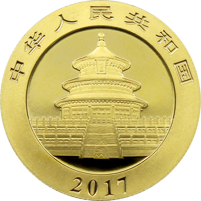 Zlatá investičná minca Panda 15g 2017
