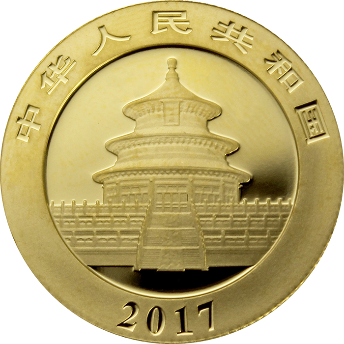 Zlatá investičná minca Panda 8g 2017