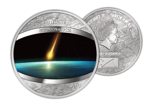 Exkluzivní mince Meteorit Muonionalusta 1 Oz 2016 Proof