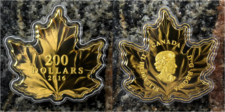 Zlatá minca Maple Leaf Silhouette 1 Oz 2016 Proof