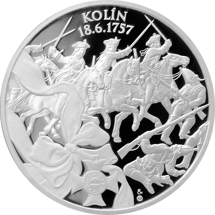 Stříbrná medaile Dějiny válečnictví - Bitva u Kolína 2017 Proof
