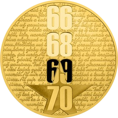 Zlatá půluncová medaile Marta Kubišová 2017 Číslováno Proof