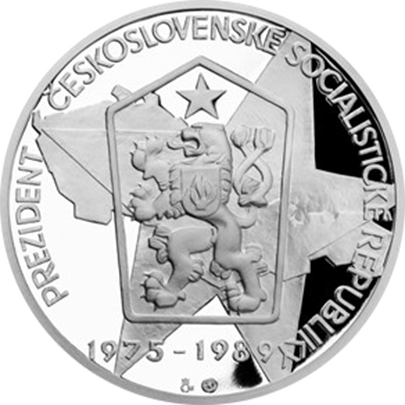 Stříbrná medaile Českoslovenští prezidenti - Gustáv Husák 2017 Proof