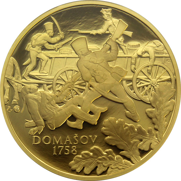 Zlatá uncová medaile Dějiny válečnictví - Bitva u Domašova 2018 Proof