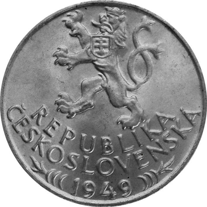 Stříbrná mince 100 Kčs Vydání jihlavského horního práva 700. výročí 1949