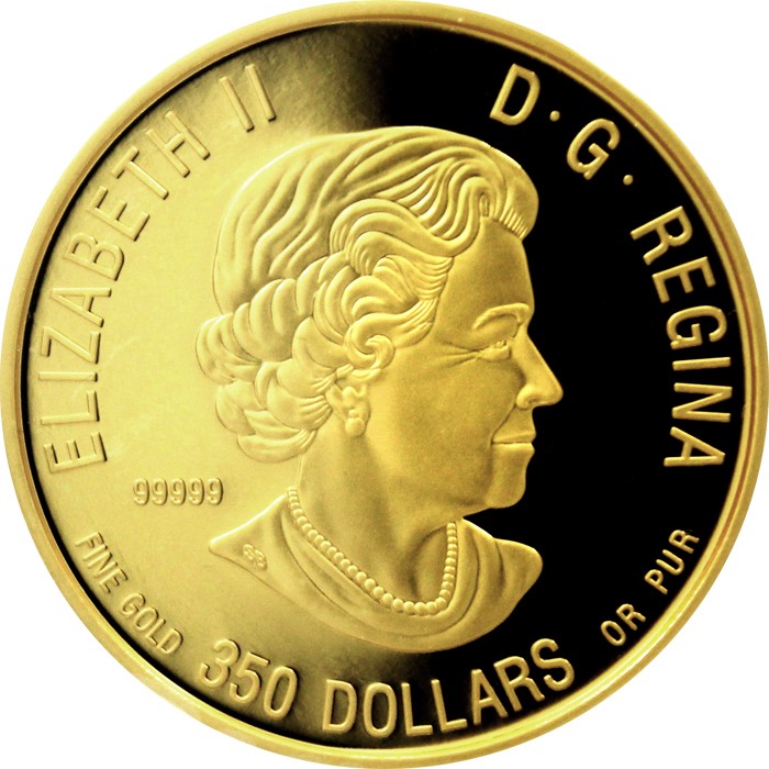 Zadní strana Zlatá mince Majestátní jelen 2017 Proof (.99999)