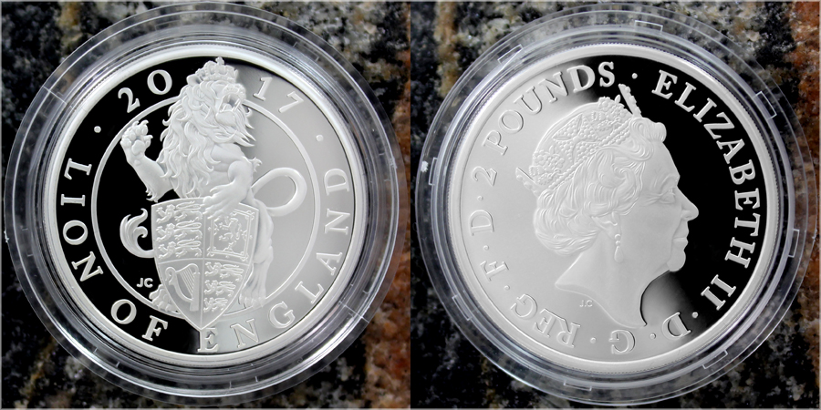 Stříbrná mince Lion of England 1 Oz 2017 Proof