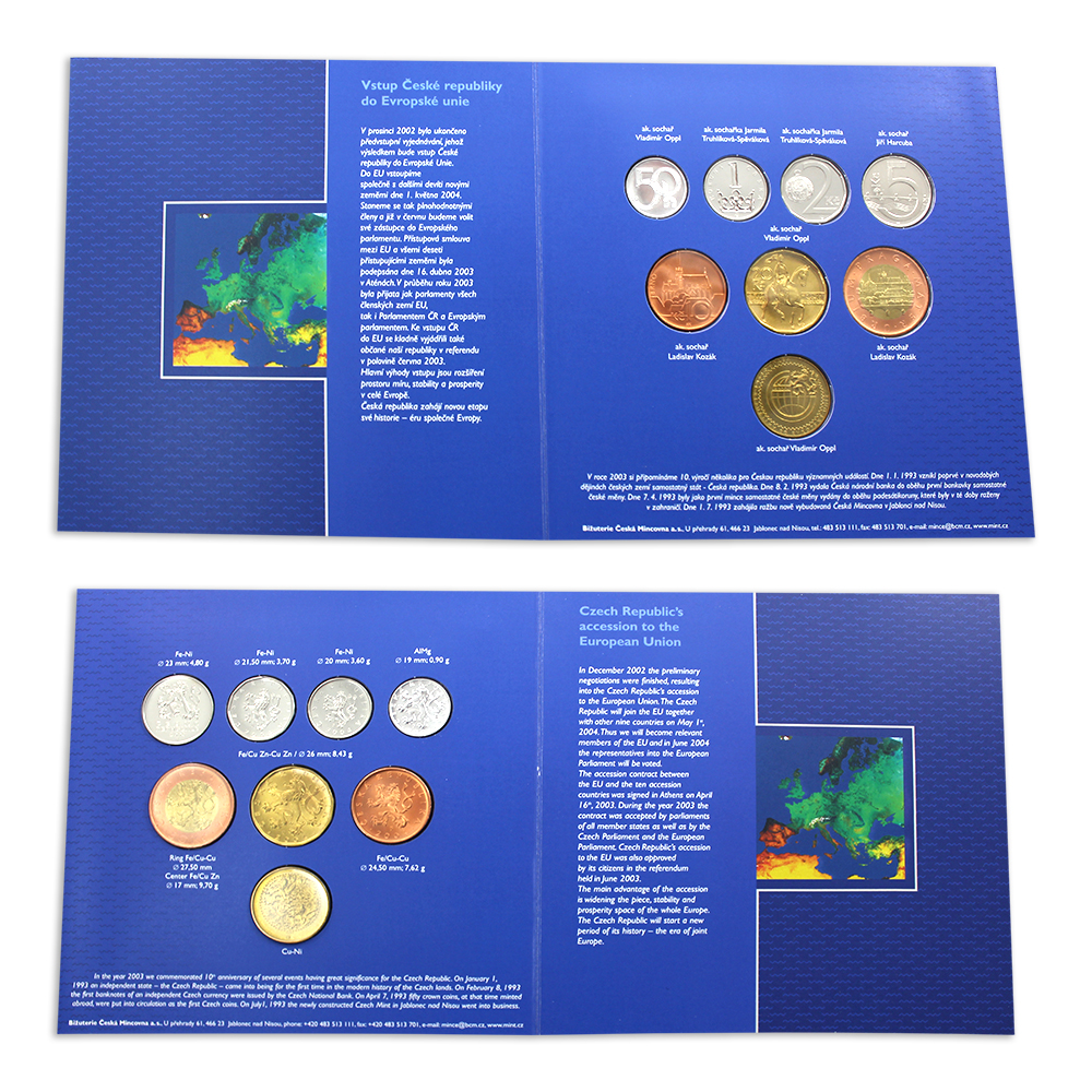 Sada oběžných mincí ČR  - Vstup ČR do EU 2004 Standard