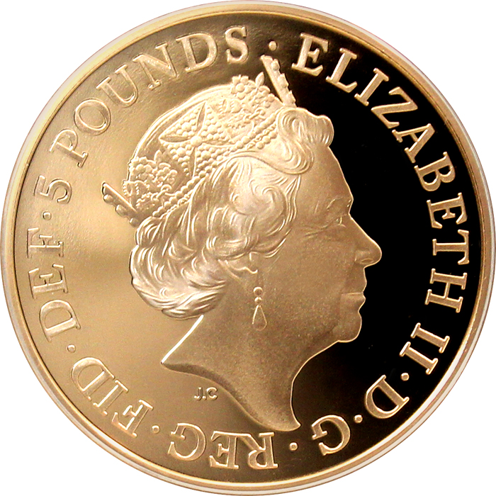 Zlatá minca Knut Veliký 1000. výročie korunovácie 2017 Proof