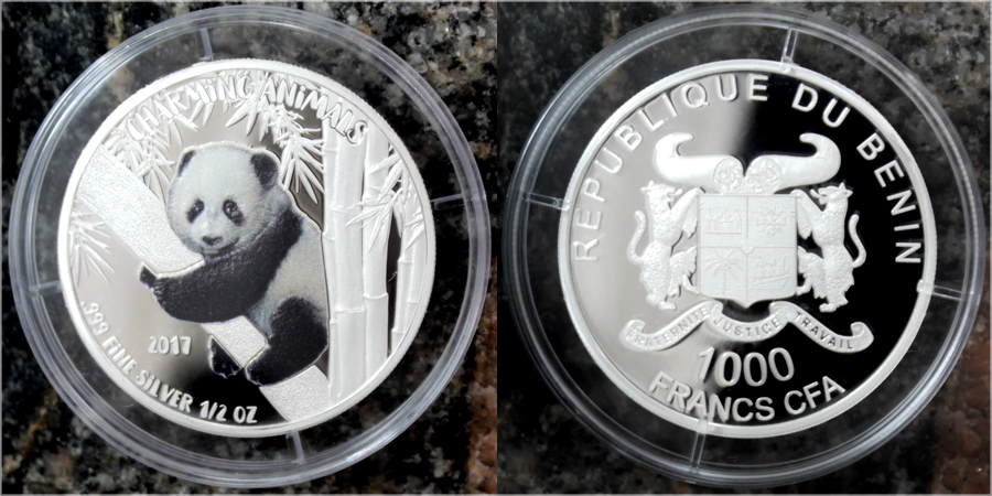 Stříbrná mince Panda Charming Animals 2017 Proof