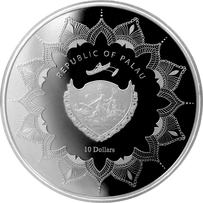 Stříbrná mince 2 Oz pozlacený Smějící se Buddha 2017 Proof