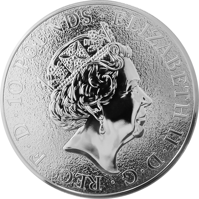 Stříbrná investiční mince The Queen's Beasts The Lion 10 Oz 2017