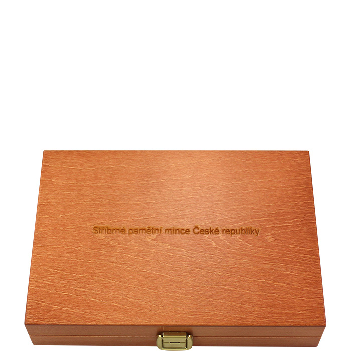Dřevěná krabička 6 x Ag ČR 36 mm plus 1 x 45 mm