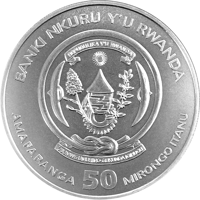Stříbrná investiční mince Rok Kohouta Rwanda 1 Oz 2017