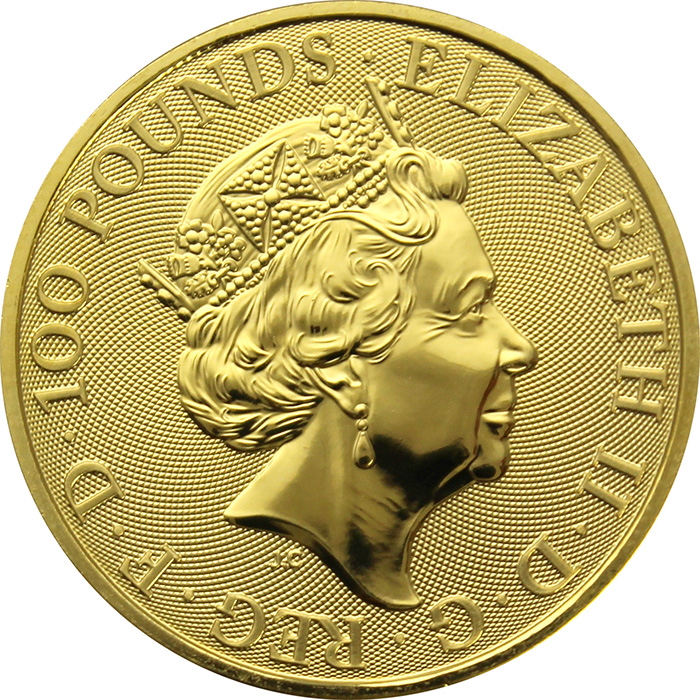 Zlatá investiční mince The Queen's Beasts The Unicorn 1 Oz 2018