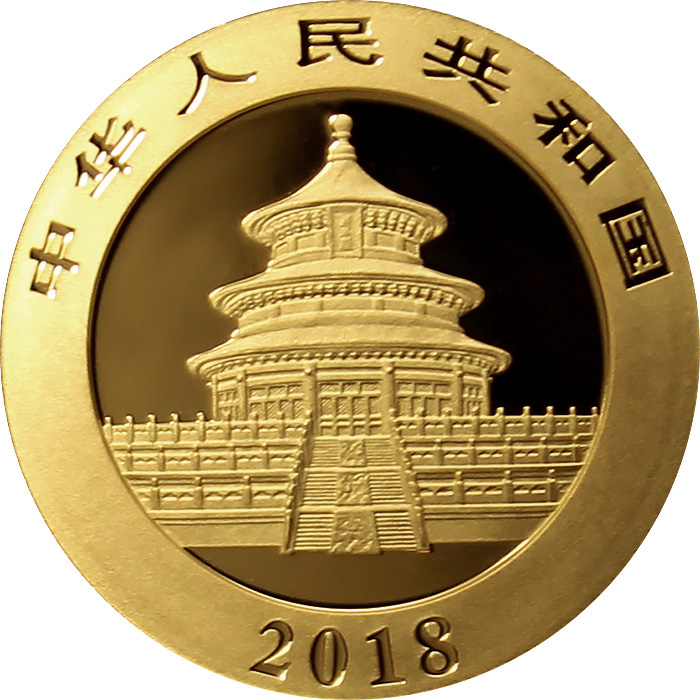 Zlatá investiční mince Panda 3g 2018
