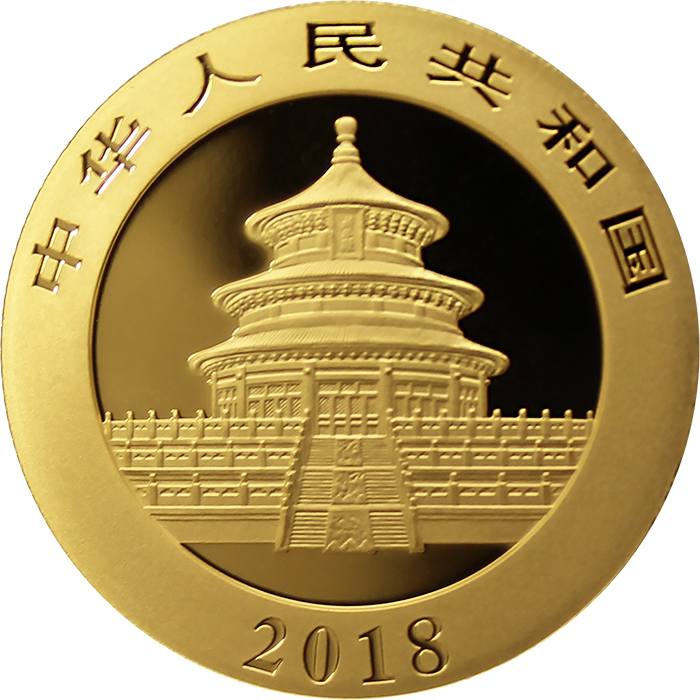 Zlatá investiční mince Panda 15g 2018