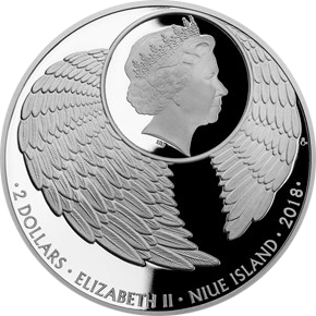 Stříbrná mince Crystal Coin - Anděl strážný 2018 Proof