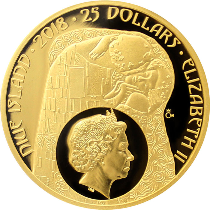 Zlatá půluncová minca Gustav Klimt 2018 Proof