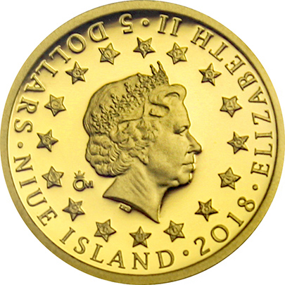 Zadní strana Zlatá minca Vojnový rok 1943 - Povstanie vo varšavskom gete 2018 Proof