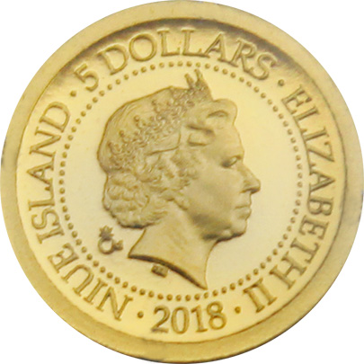 Zadní strana Zlatá mince Patroni - Svatý Florián 2018 Proof