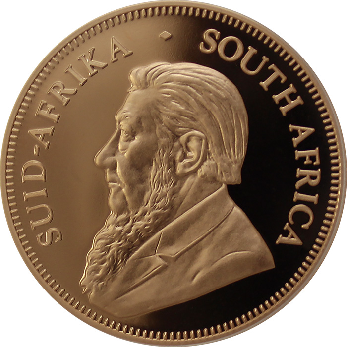 Zadní strana Zlatá minca Krugerrand 1 Oz 2016 Proof