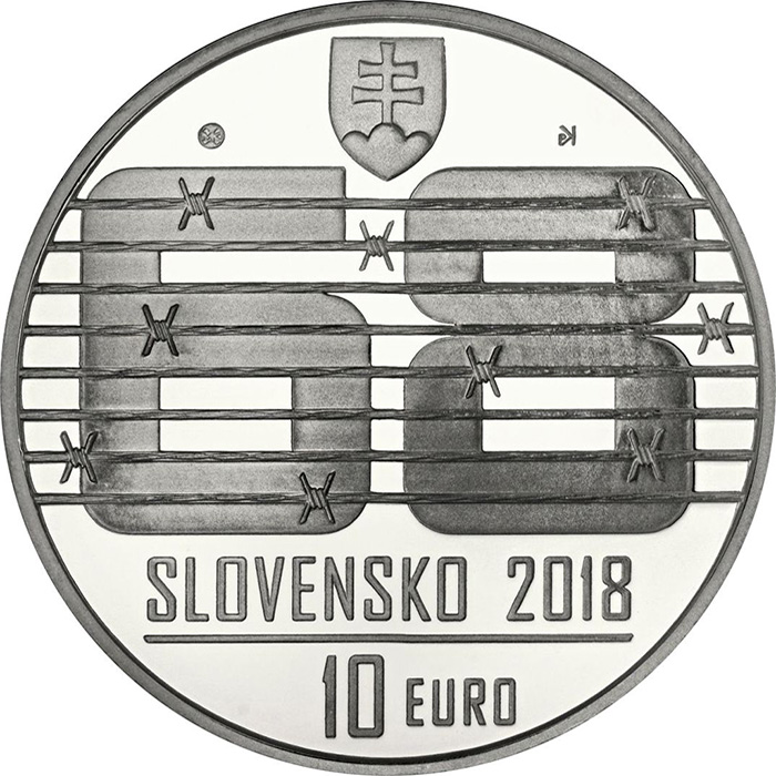 Stříbrná mince Nenásilný odpor občanů proti vstupu vojsk Varšavské smlouvy 2018 Proof