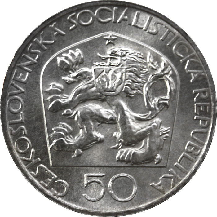 Stříbrná mince 50 Kčs Josef Jungmann 200. výročí 1973