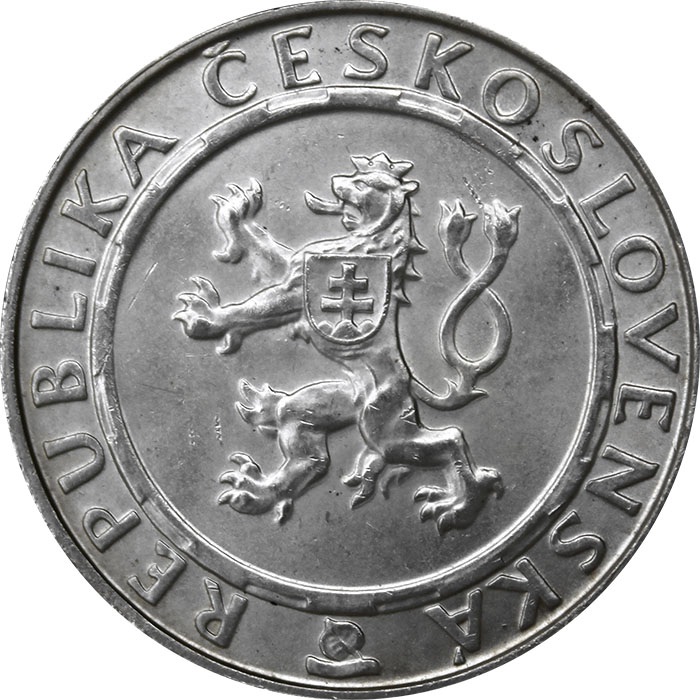 Stříbrná mince 100 Kčs Osvobození Československa 10. výročí 1955