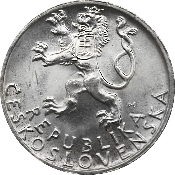 Stříbrná mince 50 Kčs SNP 3. výročí 1947