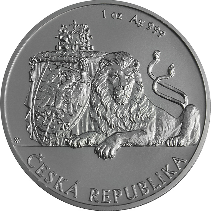 Sada dvou stříbrných uncových investičních mincí Český lev 2018 Proof/Standard