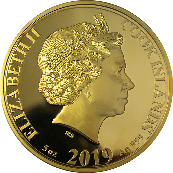 Zlatá mince 5 Oz Year of the Pig - Rok Vepře 2019 Perleť Proof