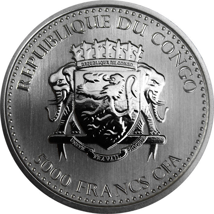 Stříbrná investiční mince Kongo Gorila 1 Oz 2018