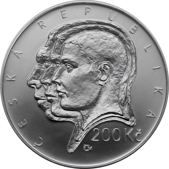 Zadní strana Strieborná minca 200 Kč Aleš Hrdlička 150. výročie narodenia 2019 Standard