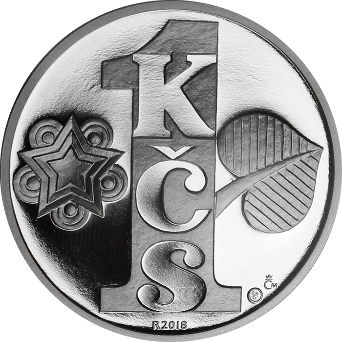 Zadní strana Sada stříbrných replik československých mincí a medaile Jiřího Harcuby Proof