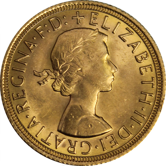 Zlatý Sovereign Královna Alžběta II. 1967