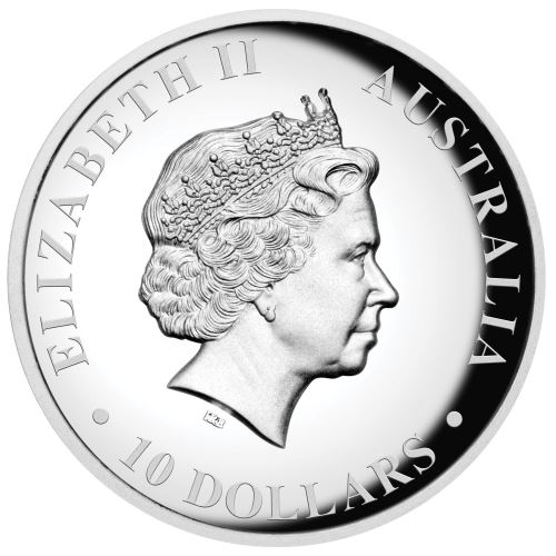Zadní strana Stříbrná mince 10 Oz Orel klínoocasý High Relief 2018 Proof